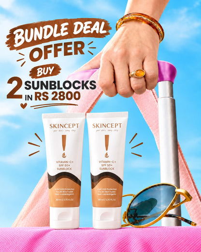 SKINCEPT Vitamin C SPF 50+ Sunblock – Exclusive Bundle Deal